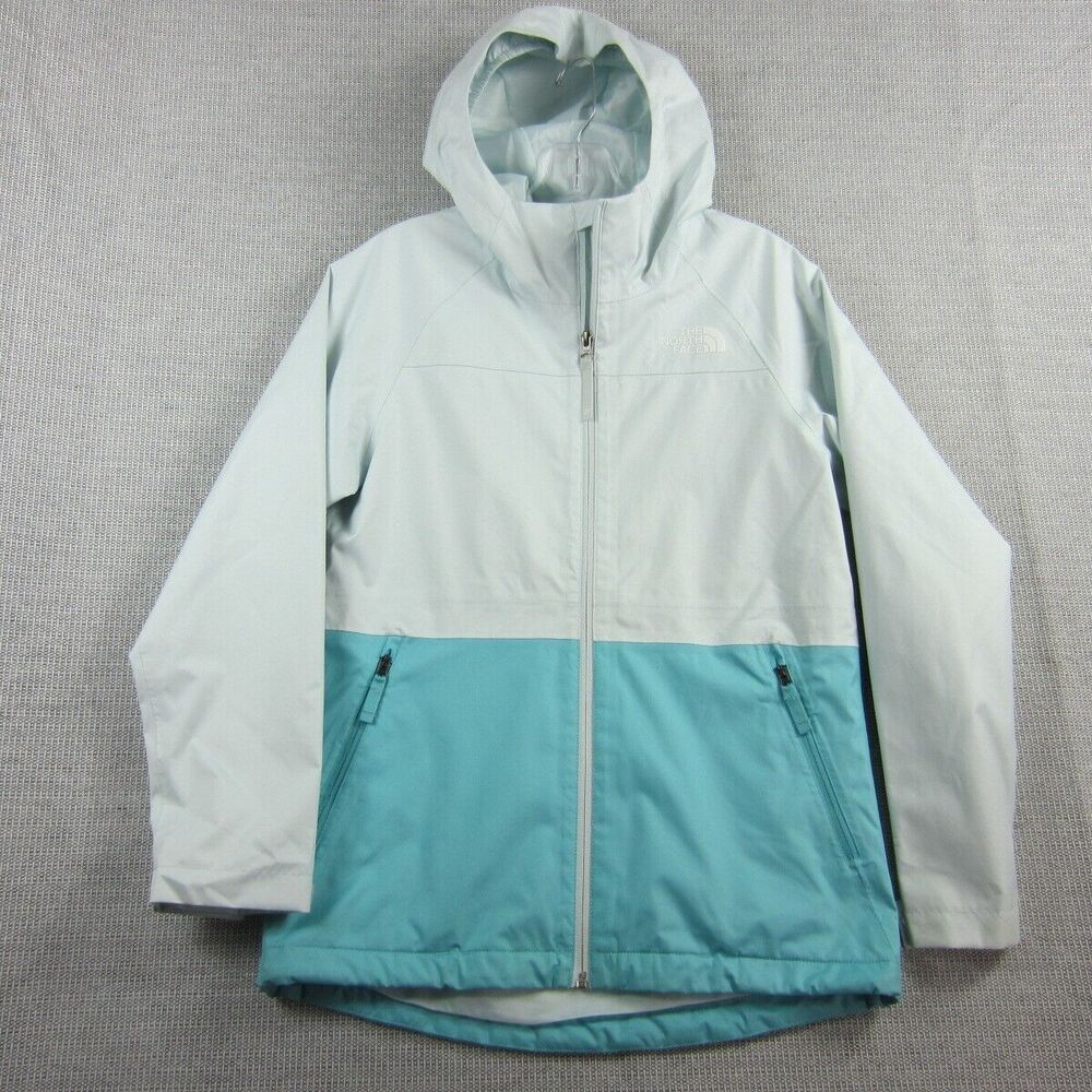 The North Face Jacket Junior Youth Large 14/16 Blue Outdoor Rain Zip Waterproof